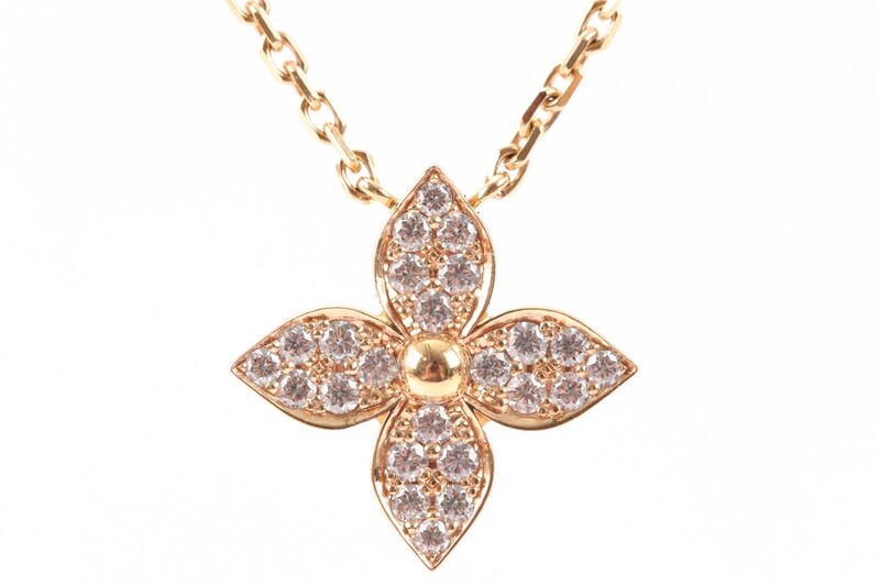 Louis Vuitton Star blossom pendant, pink gold and diamonds (Q93710)