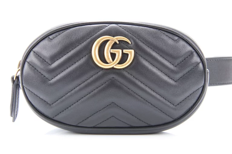 Specialiseren Zeg opzij huiswerk maken Gucci Mini Sac Marmont GG black ‎476434 Bauchtasche Gürteltasche Hüfttasche
