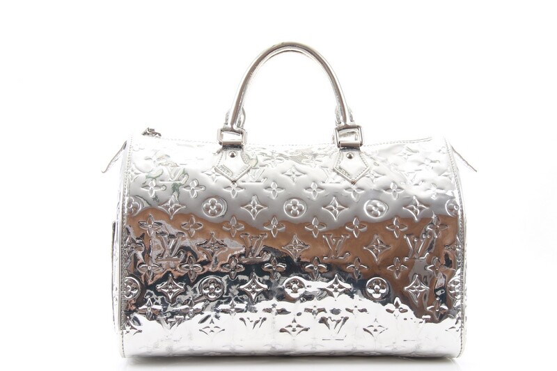 Louis Vuitton Speedy 35 Monogram Miroir M95786 Silver Silber
