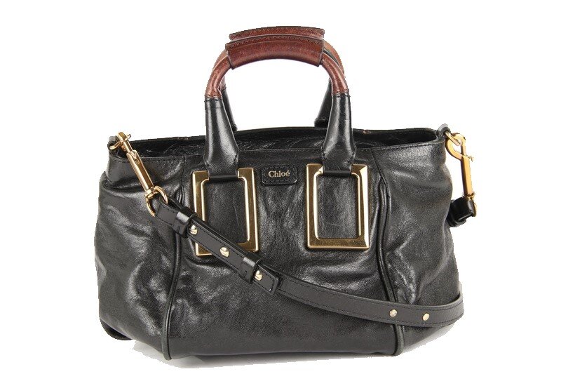 Chloé TwoWay Bag Ethel Mini Schwarz Leder