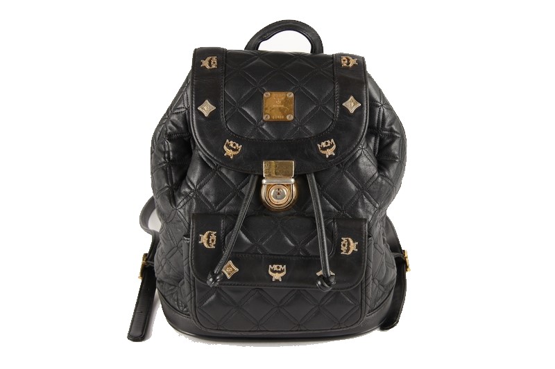 MCM Rucksack Schwarz Leder