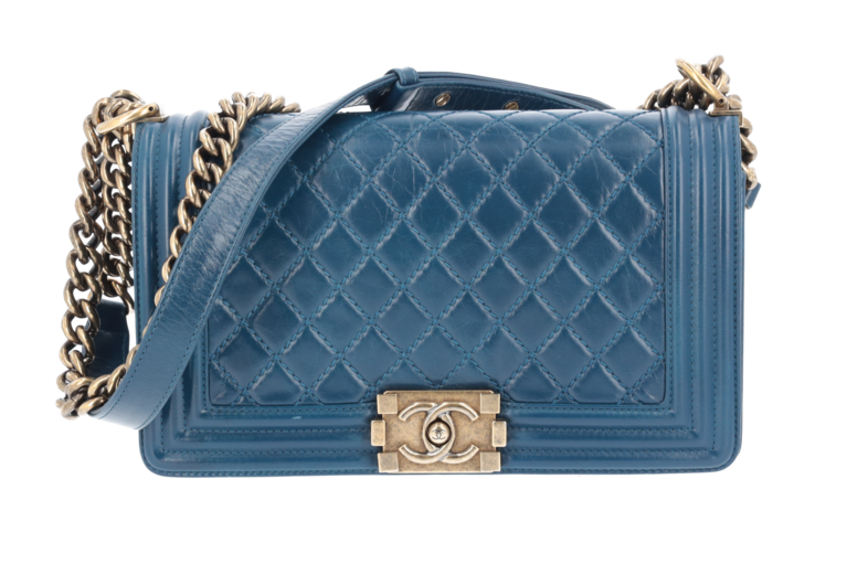 Chanel Boy 25 Blau