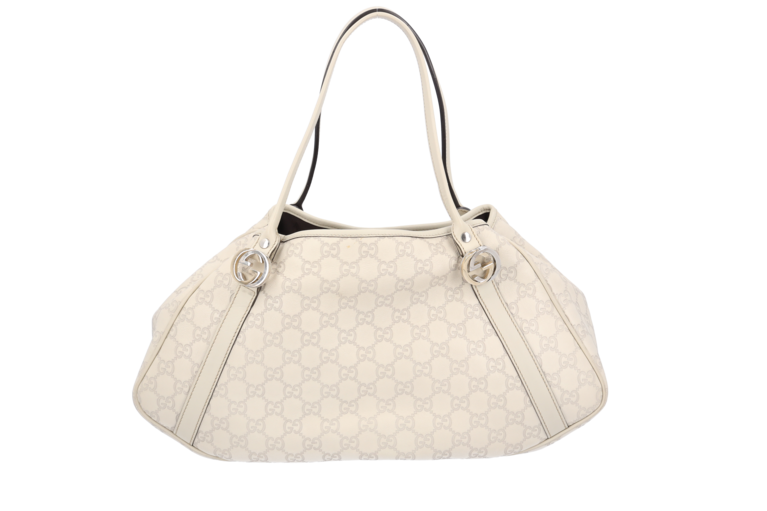 Gucci Shopper Guccissima Weiss Leder 232963